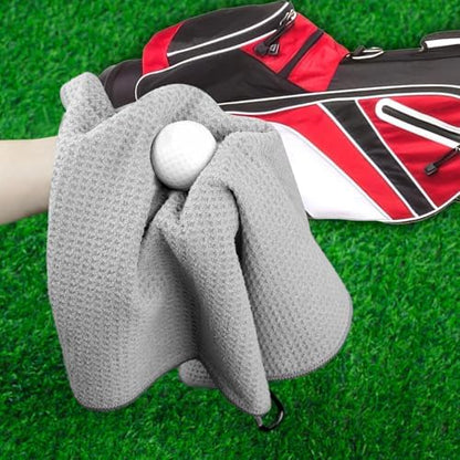 3 Pack 16" X 16" Golf Towels for Golf Bags, 3 Dark-Blue Colors - Image 4
