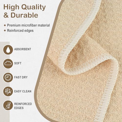 SINLAND Sublimation Blank Towels Waffle Kitchen Towel Cream 16x24 10 Pack - Image 3