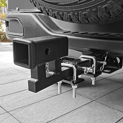 KAIRAY 1-1/4 inch to 2 inch Hitch Adapter Trailer Hitch Extension Riser - Image 6