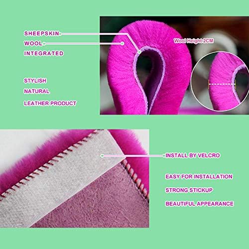 OGLAND 2 Pack Sheepskin Car Seat Belt Cover Pads | Wool Seatbelt Cushions - Image 4