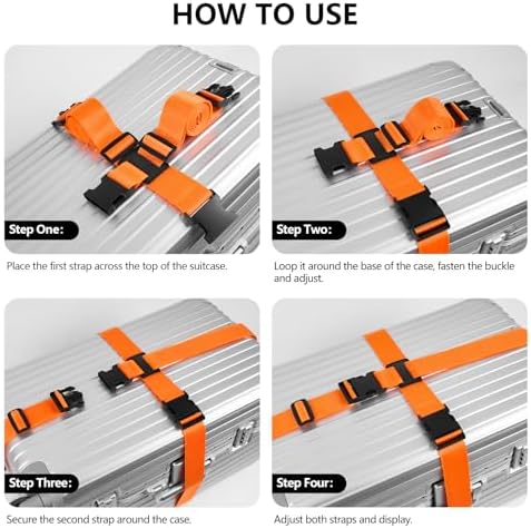 BILIONE Cross Luggage Straps and Luggage Tags Set - Image 6