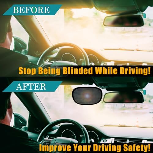 Mini Car Sun Shade for Driver, Static Cling Sun Visor for Safe Driving -2PC - Image 3