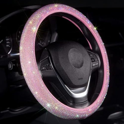 Pink Bling Car Steering Wheel Cover by Carwales
