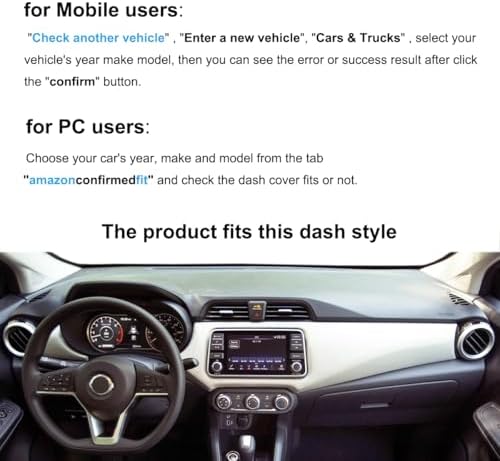 Dash Cover Mat Custom Fit for Nissan Versa K372 - Image 2