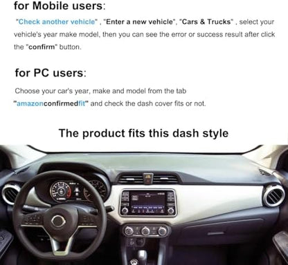 Dash Cover Mat Custom Fit for Nissan Versa K372 - Image 2