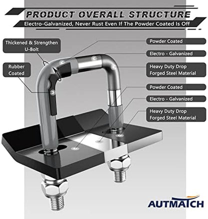 AUTMATCH Hitch Tightener Anti-Rattle Clamp - Image 5