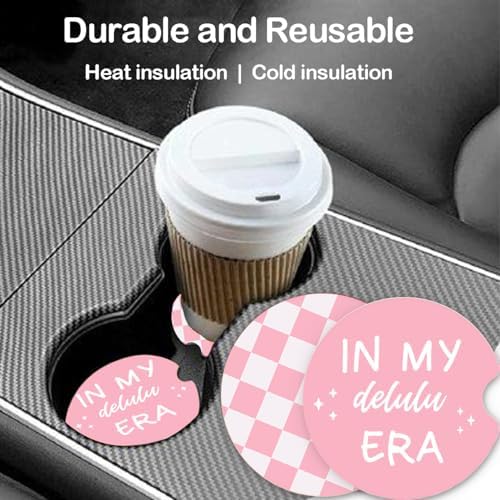 Ceramic Car Coasters – Absorbent Car Cup Holder Coaster Set - Image 3