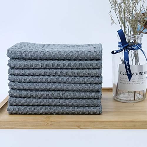 POLYTE 380 GSM Microfiber Waffle Kitchen Dish Cloth, 12x12 in, 8 Pack - Image 5