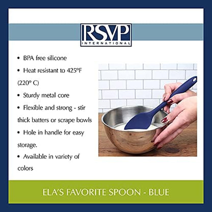 RSVP International Ela's Favorite Silicone Spatula Spoon, Scrape Sauces - Image 5