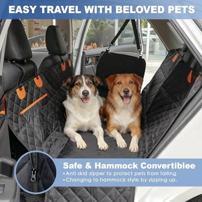 Dog Back Seat Cover Hammock, Waterproof 600D Heavy Duty Dog Car Seat Cover - Image 3