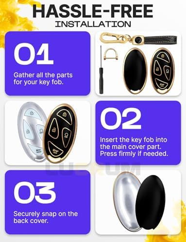 Lucrum Compatible with Hyundai Key Fob Cover & Keychain - Image 6