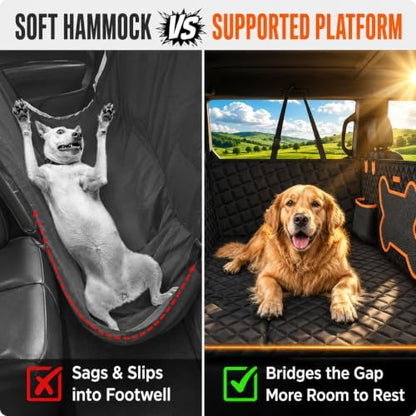 Dog Car Seat Cover for Back Seat Hard Bottom, Truck Rear Seat Extender - Image 3