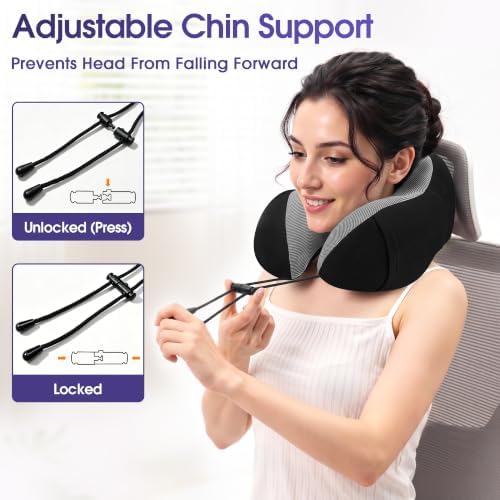 CloudBliss Memory Foam Travel Neck Pillow Airplane - Image 5