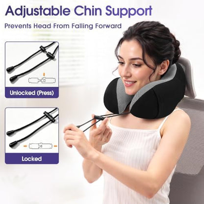CloudBliss Memory Foam Travel Neck Pillow Airplane - Image 5