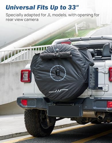 JOYTUTUS Spare Tire Cover with Camera Hole Compatible with 2007-2026 Wrangler - Image 2