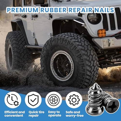 150 PCS Tire Repair Rubber Nail, 2 Size Vacuum Tire Plugs Kit - Image 5