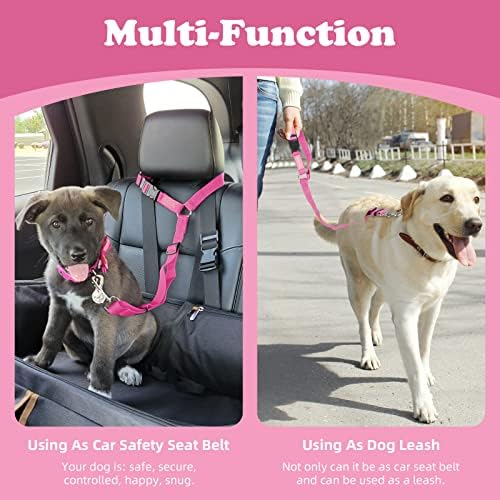 BWOGUE Dog Seat Belt for Car, Headrest Restraint Lead, Non-Elastic - Image 6