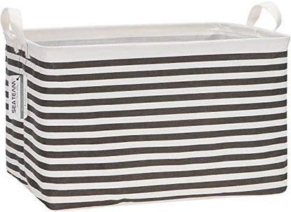 Sea Team Large Rectangle Open-Top Canvas Storage Basket by SeaTeam