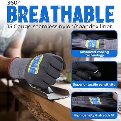 HANDLANDY 6 Pairs Safety Work Gloves - Image 3