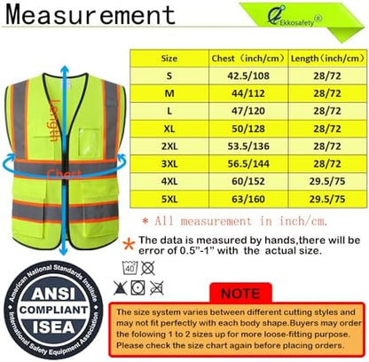 Reflective Mesh Safety Vest for Men Women - Image 2