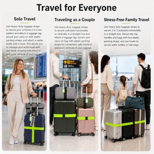 6PCS Adjustable Luggage Connector Straps - Image 4