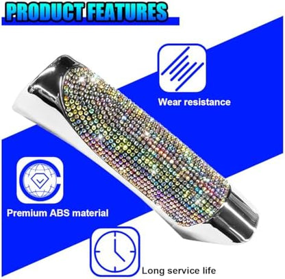 Bling Car Handbrake Cover, ABS Rhinestone Automotive Brake Levers Anti-Scratch - Image 5
