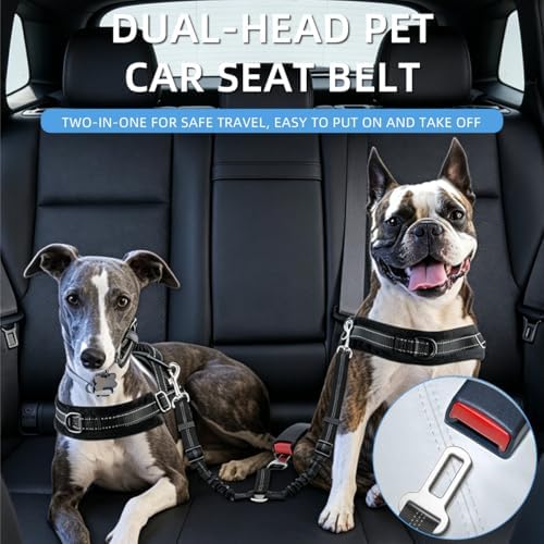 Dog Seat Belt for Car, Pet Seatbelt Designed for Two Pets - Image 6