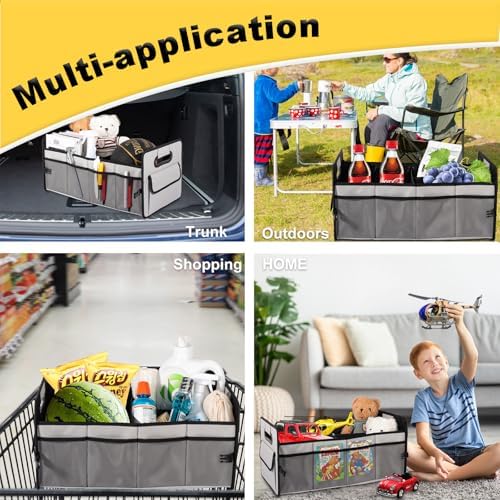 JiatuA Car Trunk Organizer, Collapsible Car Organizers and Storage Grey - Image 4