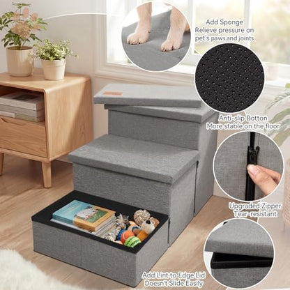 Zerbuger Dog Stairs with Storage - Image 3