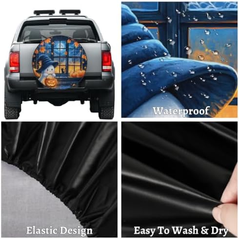 Halloween Spare Tire Cover Waterproof Dust-Proof Spare Wheel Covers - Image 4