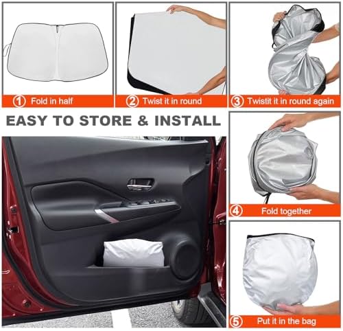 Foldable Front Windshield Sunshade fit - Image 5