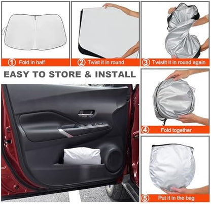 Foldable Front Windshield Sunshade fit - Image 5