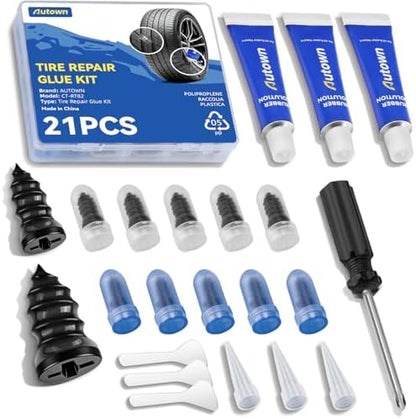 AUTOWN 21PCS Tire Repair Rubber Nail Kit by Autown