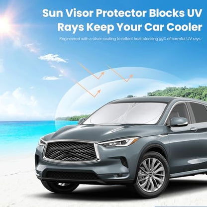 Sunshade for Infiniti QX60 2014-2026 Windshield Sun Shade Window Shield - Image 5
