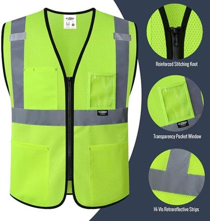 JKSafety Safety Vest for men women Hi Vis Vest - Image 3