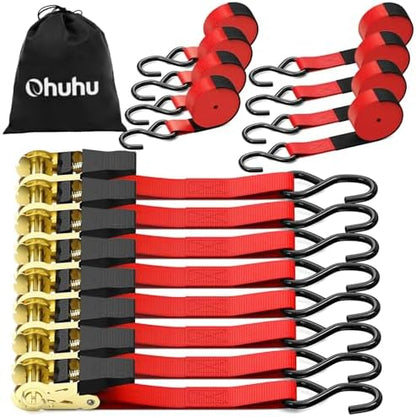 Ohuhu Ratchet Tie Down Straps 1" x 15' by Ohuhu