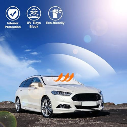 Windshield Sun Shade for 2013-2021 Ford Fusion Accessories - Image 6