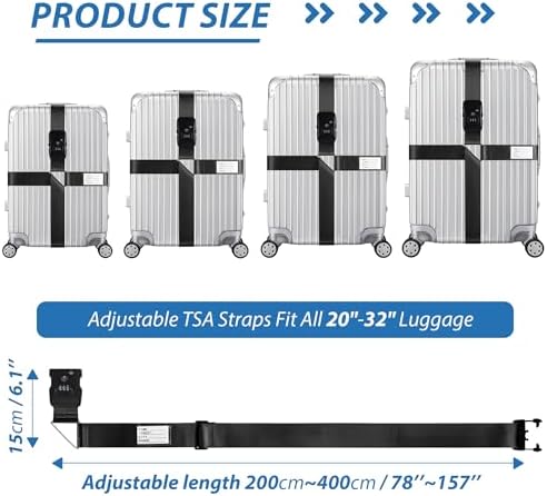 TSA Approved Luggage Straps - Image 3