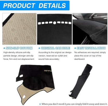 Cartist Black Dash Cover for Chevrolet Cruze 2011-2015 Dashboard Cover Mat - Image 4