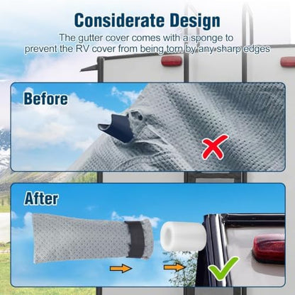 Mofeez RV Cover, 20-22ft Travel Trailer Cover, Heavy Duty 7 Layer Top Anti-UV - Image 6