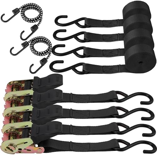 HORUSDY Ratchet Straps, 200 LB Break Strength, Appliances, Lawn Equipment by HORUSDY