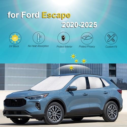KMF 8pcs Thicken Sun Shades for Ford Escape 2020-2025 2026 Accessories - Image 4