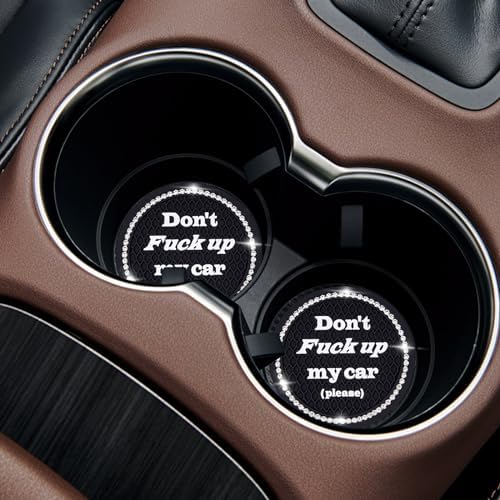 4 PCS Bling Car Cup Coaster, 2.75 Inch Anti-Slip Cup Holder Insert Coasters - Image 4
