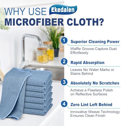 Ekedalen Microfiber Cleaning Cloth Lint Free Glass Polish - Image 2