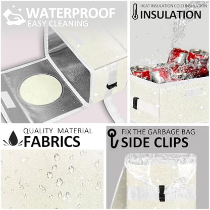Cute Mini Car Trash Bag with Lid, Glitter Garbage Can Bin Hanging - Image 4