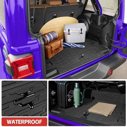 Cargo Liner Fit for 2021-2025 Jeep Wrangler JL Unlimited 4XE 4 Door, Cargo Mat - Image 4