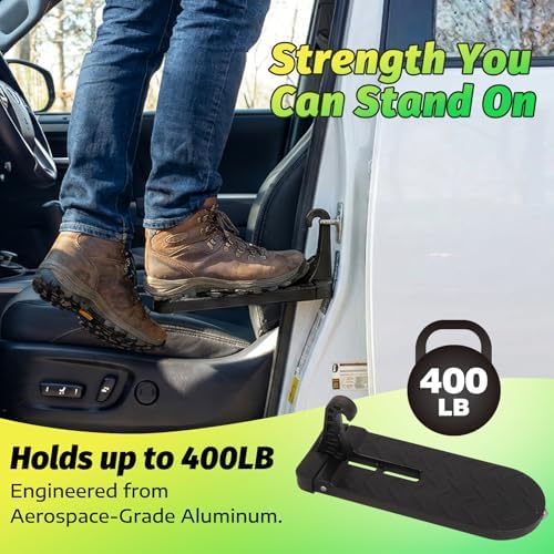 Car Door Latch Step for Roof Access, Aluminum Hook Doorsteps Universal Fit for - Image 2