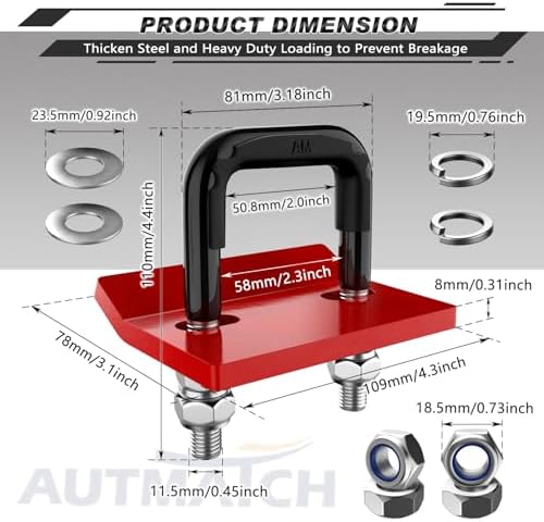 AUTMATCH Hitch Tightener Anti-Rattle Clamp - Image 4