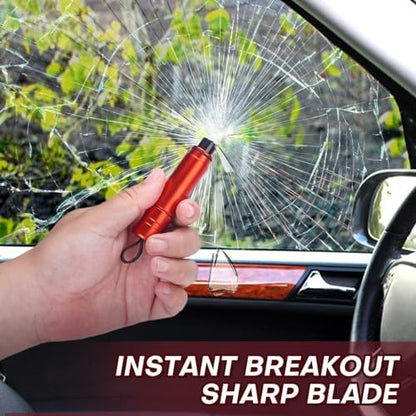 LANBOUY 2 Pack Car Window Breaker Seatbelt Cutter Tool, Glass Breaker Hammer - Image 3