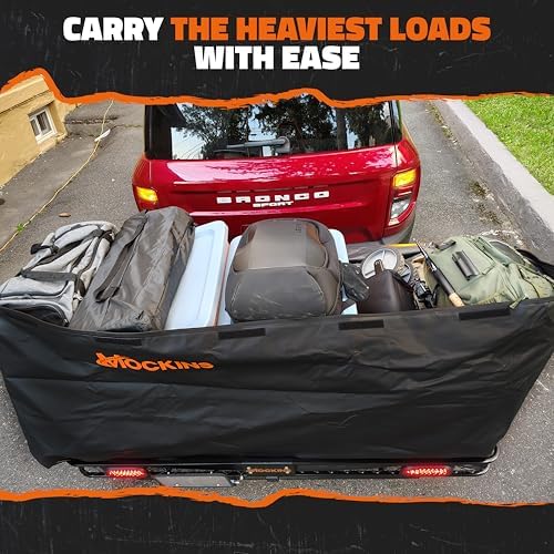Mockins 40 Cu Ft XXL Trailer Hitch Cargo Carrier Bag Extra Wide 84"x24"x34" - Image 6